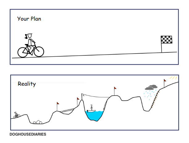 Plans vs Reality Illustration